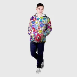 Мужская куртка 3D Цветы Takashi Murakami - фото 3