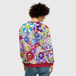 Мужской свитшот 3D Цветы Takashi Murakami - фото 4