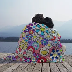 Плед 3D Цветы Takashi Murakami - фото 3