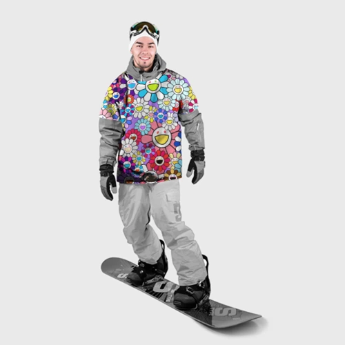 Накидка на куртку 3D Цветы Takashi Murakami