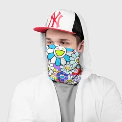 Бандана-труба 3D Цветы Takashi Murakami - фото 3