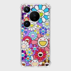 Чехол для Huawei Pura 70 Pro Цветы Takashi Murakami