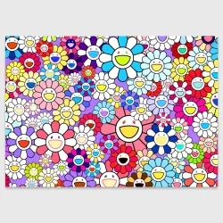 Поздравительная открытка Цветы Takashi Murakami
