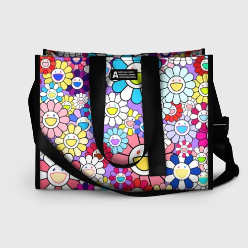 Сумка-шоппер 3D Цветы Takashi Murakami