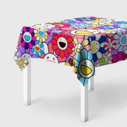 Скатерть 3D Цветы Takashi Murakami
