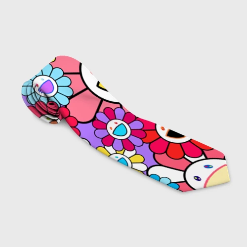 Галстук 3D Цветы Takashi Murakami