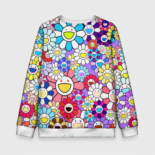 Детский свитшот 3D Цветы Takashi Murakami, цвет 3D печать - фото 2