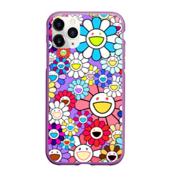 Чехол для iPhone 11 Pro Max матовый Цветы Takashi Murakami