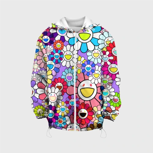 Детская куртка 3D Цветы Takashi Murakami
