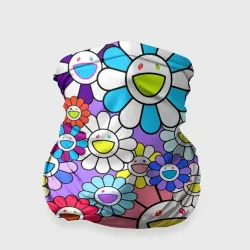 Бандана-труба 3D Цветы Takashi Murakami