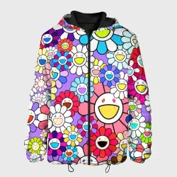 Мужская куртка 3D Цветы Takashi Murakami