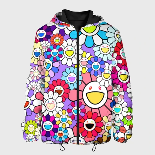 Мужская куртка 3D Цветы Takashi Murakami