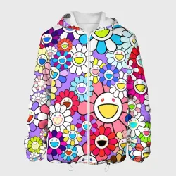 Мужская куртка 3D Цветы Takashi Murakami