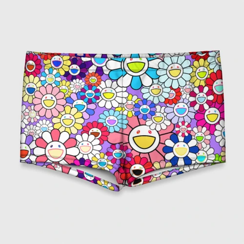 Мужские купальные плавки 3D Цветы Takashi Murakami