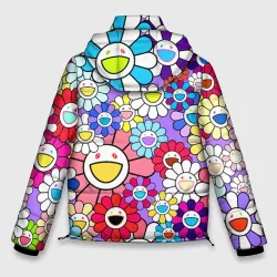 Мужская зимняя куртка 3D Цветы Takashi Murakami - фото 2