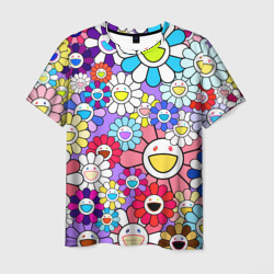 Мужская футболка 3D Цветы Takashi Murakami