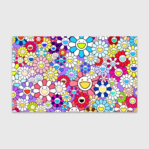Бумага для упаковки 3D Цветы Takashi Murakami