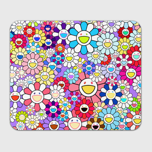 Прямоугольный коврик для мышки Цветы Takashi Murakami