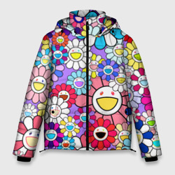 Мужская зимняя куртка 3D Цветы Takashi Murakami