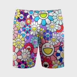 Мужские шорты спортивные Цветы Takashi Murakami