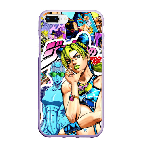 Чехол для iPhone 7Plus/8 Plus матовый JoJo's Bizarre Adventure - Джолин Кудзё, цвет светло-сиреневый