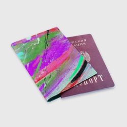 Обложка для паспорта матовая кожа Красочный взрыв - фото 2