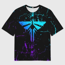 Женская футболка oversize 3D The Last of Us II neon