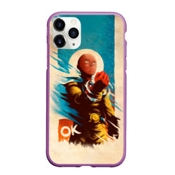 Чехол для iPhone 11 Pro Max матовый One Punch-Man Эпичный Сайтама