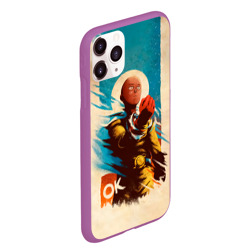 Чехол для iPhone 11 Pro Max матовый One Punch-Man Эпичный Сайтама - фото 2