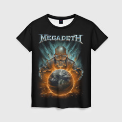 Женская футболка 3D Megadeth on world