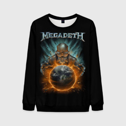 Мужской свитшот 3D Megadeth on world