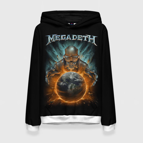 Женская толстовка 3D Megadeth on world, цвет 3D печать