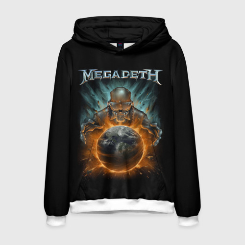 Мужская толстовка 3D Megadeth on world, цвет белый