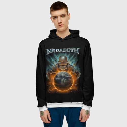 Мужская толстовка 3D Megadeth on world, цвет белый - фото 3