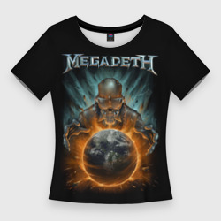 Женская футболка 3D Slim Megadeth on world