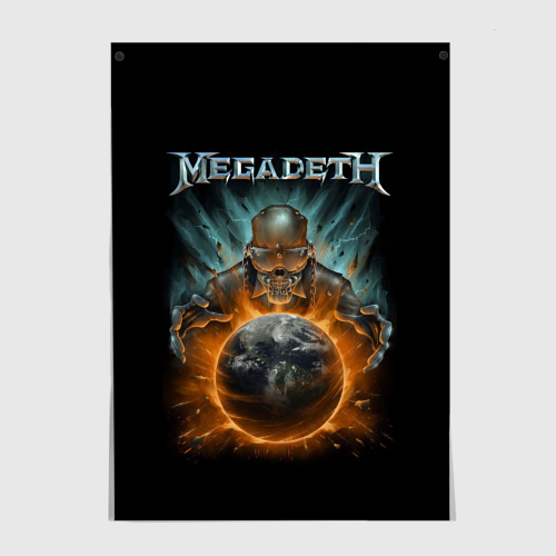 Постер с принтом Megadeth on world, вид спереди №1