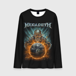 Мужской лонгслив 3D Megadeth on world