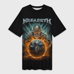 Платье-футболка 3D Megadeth on world