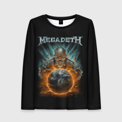 Женский лонгслив 3D Megadeth on world