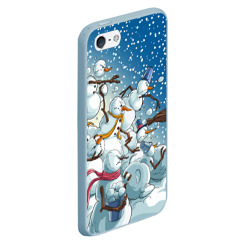 Чехол для iPhone 5/5S матовый Боевые снеговики - атака - фото 2