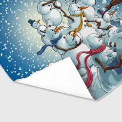 Бумага для упаковки 3D Боевые снеговики - атака - фото 2