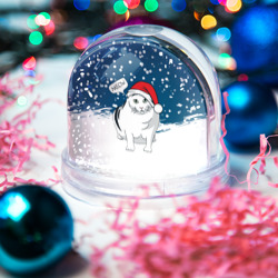 Игрушка Снежный шар Новогодний кот Бендер мем - фото 2