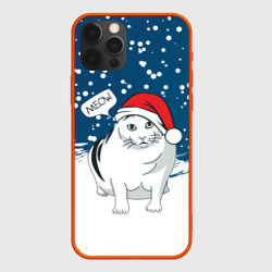 Чехол для iPhone 12 Pro Новогодний кот Бендер мем