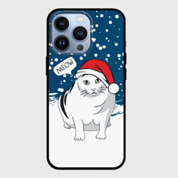 Чехол для iPhone 13 Pro Новогодний кот Бендер мем