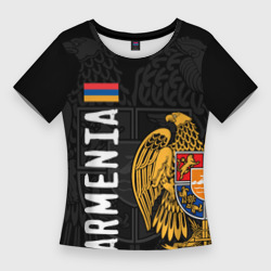 Женская футболка 3D Slim Армения armenia