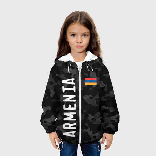 Детская куртка 3D Армения - черный камуфляж, цвет белый - фото 4