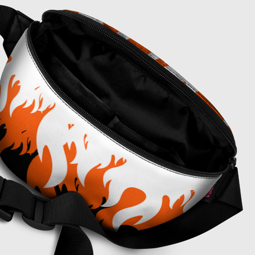 Поясная сумка 3D с принтом Оранжевый Огонь, фото #6