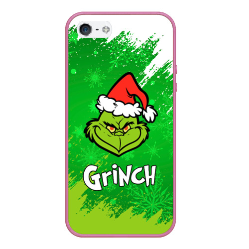 Чехол для iPhone 5/5S матовый [Grinch] - Похититель Рождества, цвет малиновый