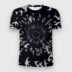 Мужская футболка 3D Slim Веер птиц