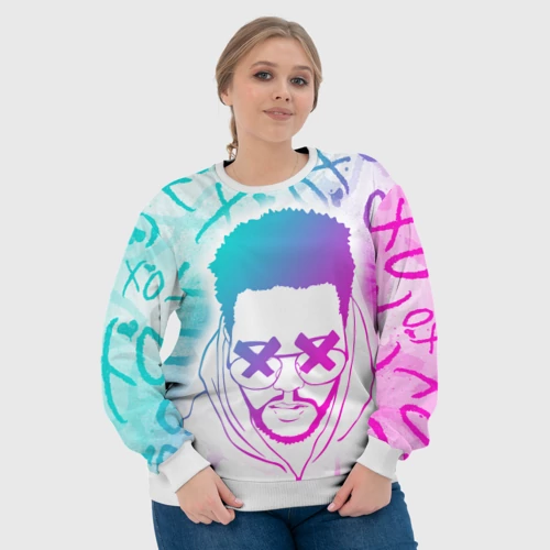Женский свитшот 3D с принтом The Weeknd, Xo, фото #4
